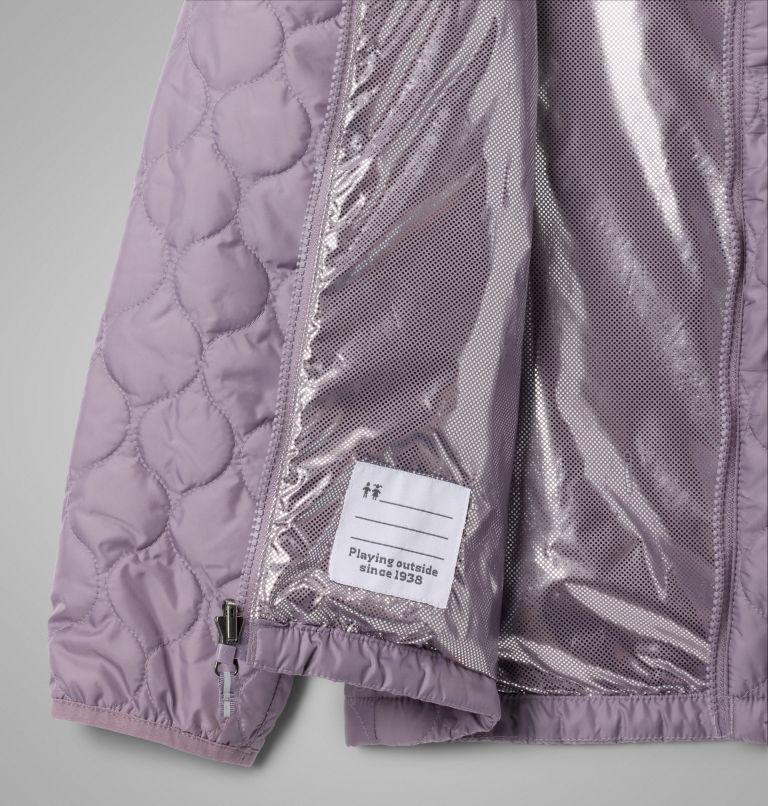 Girls' Whirlibird III Interchange Jacket, Color: Zing Snowflight, Shale Purple, image 4