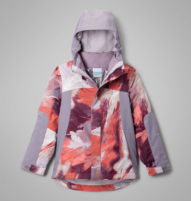 Girls' Whirlibird III Interchange Jacket, Color: Zing Snowflight, Shale Purple, image 1