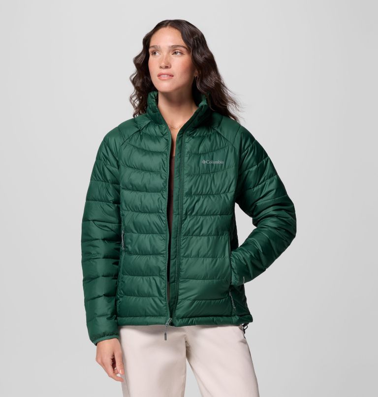 Women's Powder Lite II Full Zip Jacket, Color: Rain Forest, image 5