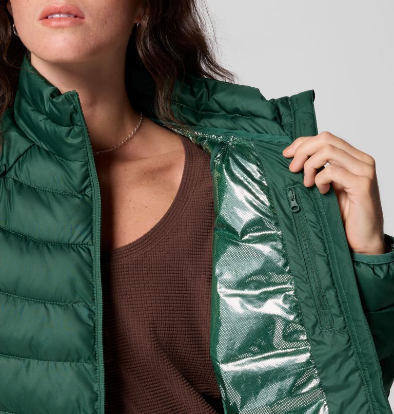 Women's Powder Lite II Full Zip Jacket, Color: Rain Forest, image 7