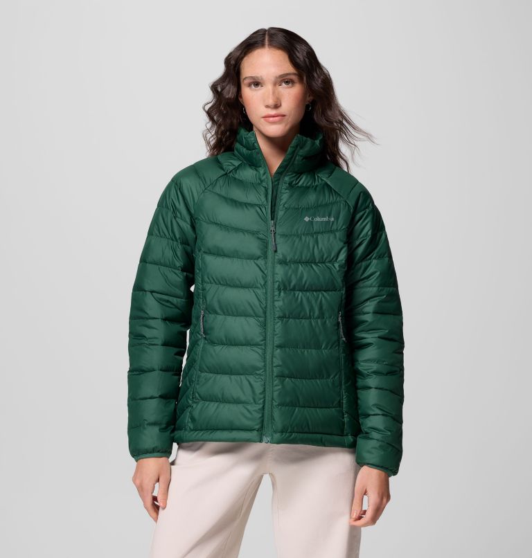 Women's Powder Lite II Full Zip Jacket, Color: Rain Forest, image 1