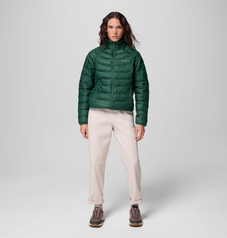 Women's Powder Lite II Full Zip Jacket, Color: Rain Forest, image 2