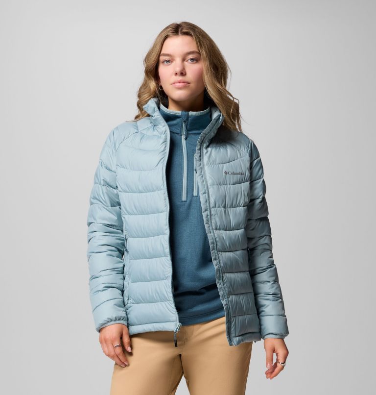 Women's Powder Lite II Full Zip Jacket, Color: Crushed Blue, image 5