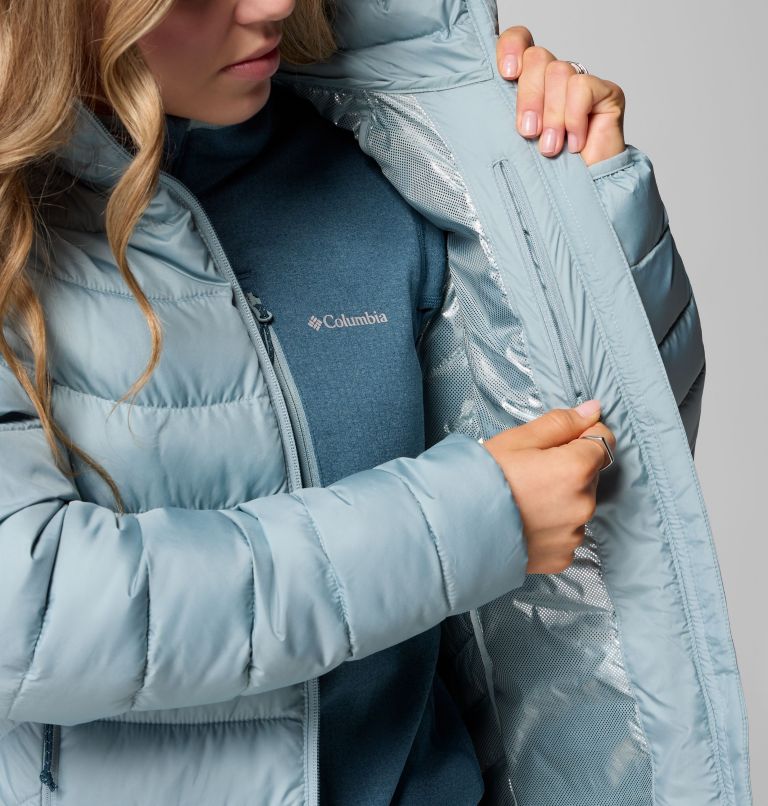 Women's Powder Lite II Full Zip Jacket, Color: Crushed Blue, image 6
