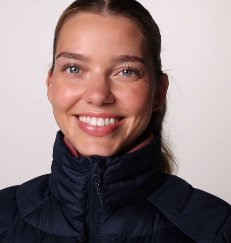 Women’s Powder Lite II Hooded Insulated Jacket, Color: Collegiate Navy