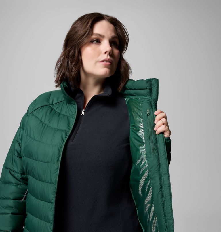 Women's Powder Lite II Full Zip Jacket - Plus Size, Color: Rain Forest, image 5
