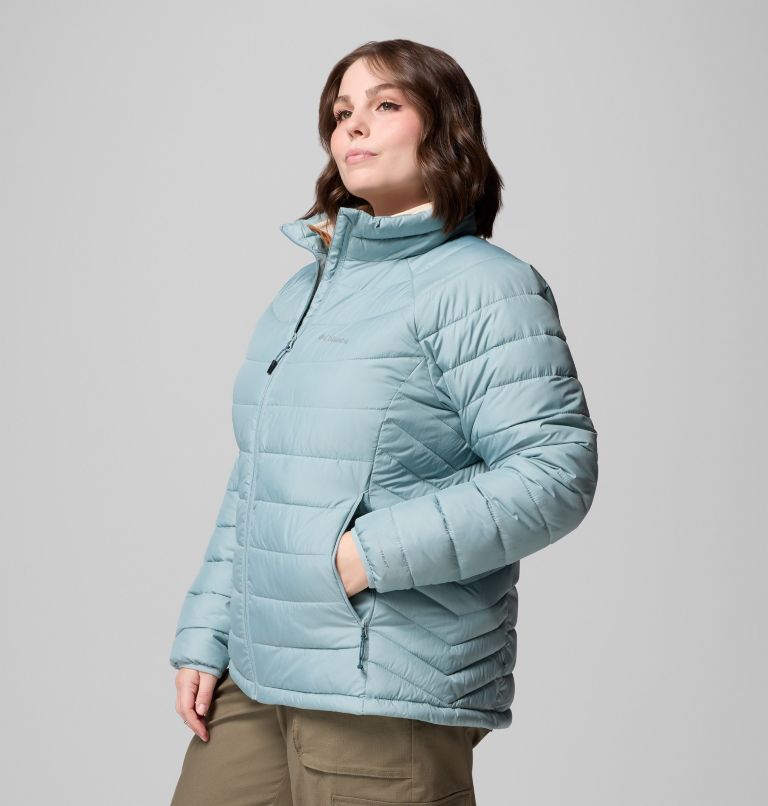 Women's Powder Lite II Full Zip Jacket - Plus Size, Color: Crushed Blue, image 3
