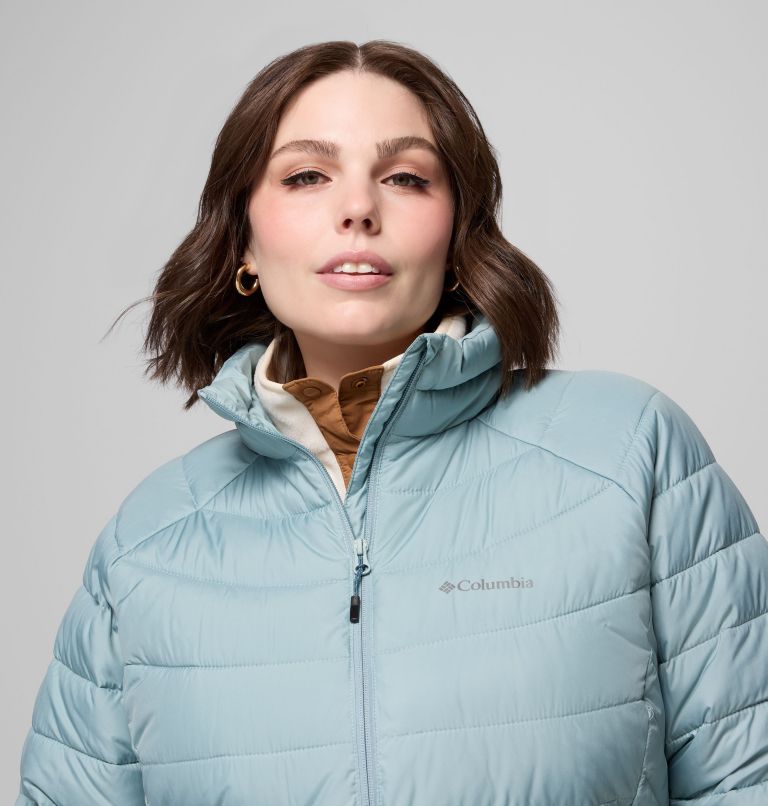 Women's Powder Lite II Full Zip Jacket - Plus Size, Color: Crushed Blue, image 4