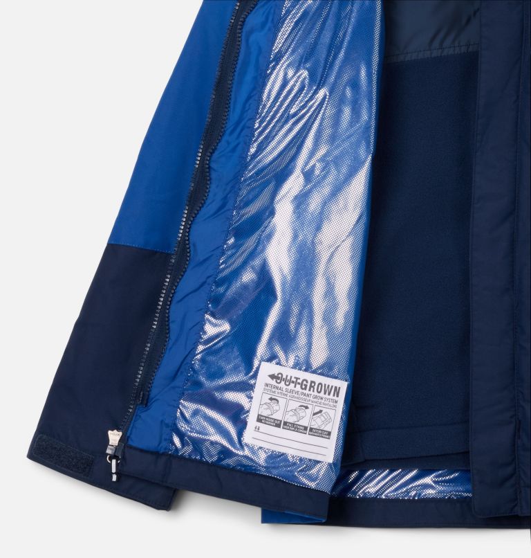 Boys' Bugaboo III Fleece Interchange Jacket, Color: Collegiate Navy, Mountain Blue, image 3