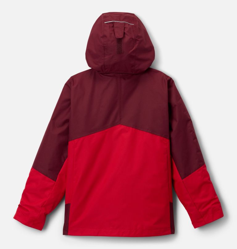 Boys' Bugaboo III Fleece Interchange Jacket, Color: Mountain Red, Rich Wine, Black, image 2