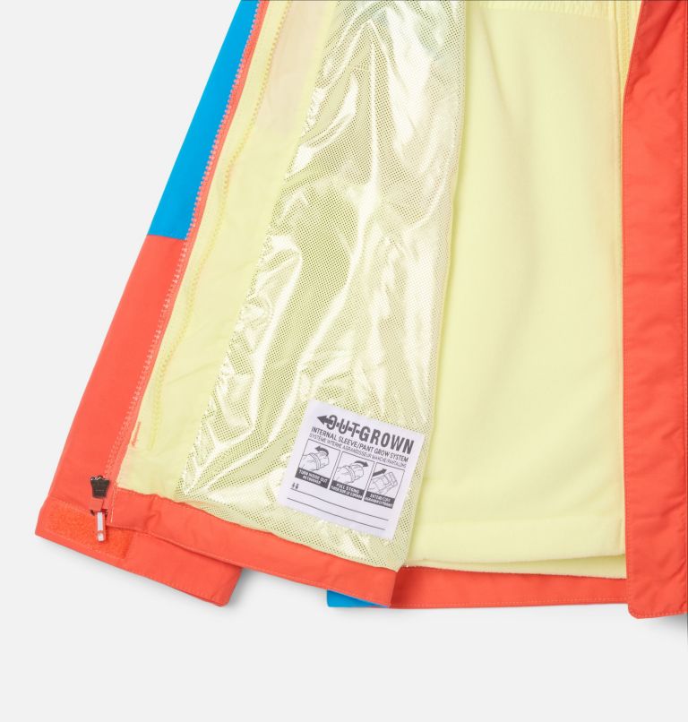 Boys' Bugaboo III Fleece Interchange Jacket, Color: Zing, Compass Blue, Citron Haze, image 3