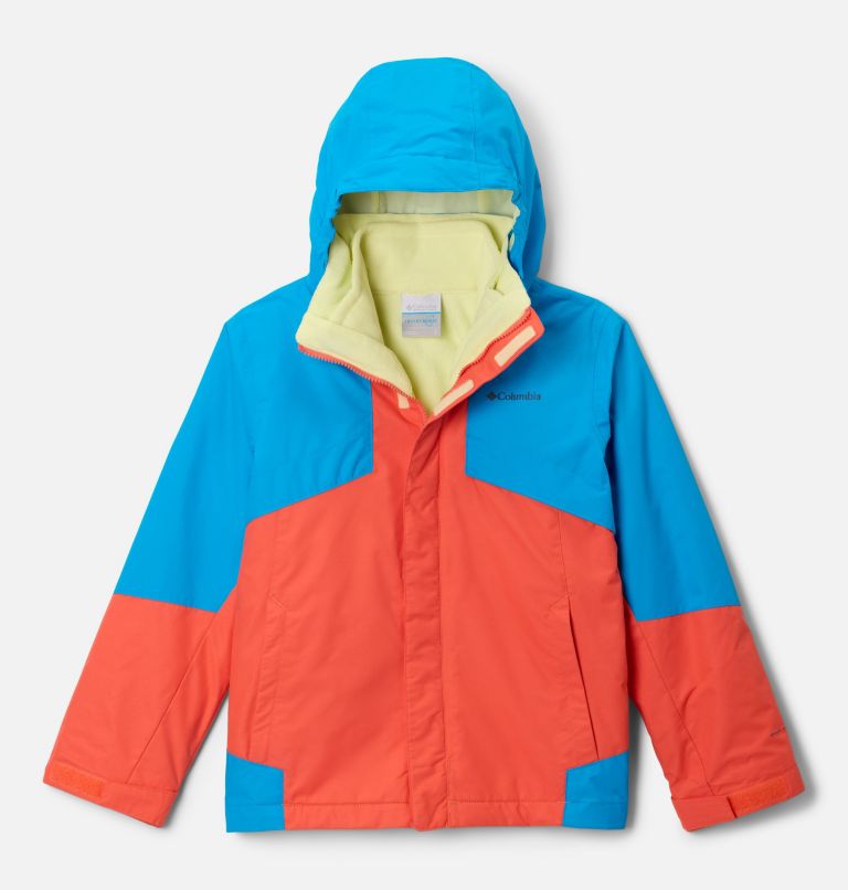 Boys' Bugaboo III Fleece Interchange Jacket, Color: Zing, Compass Blue, Citron Haze, image 1