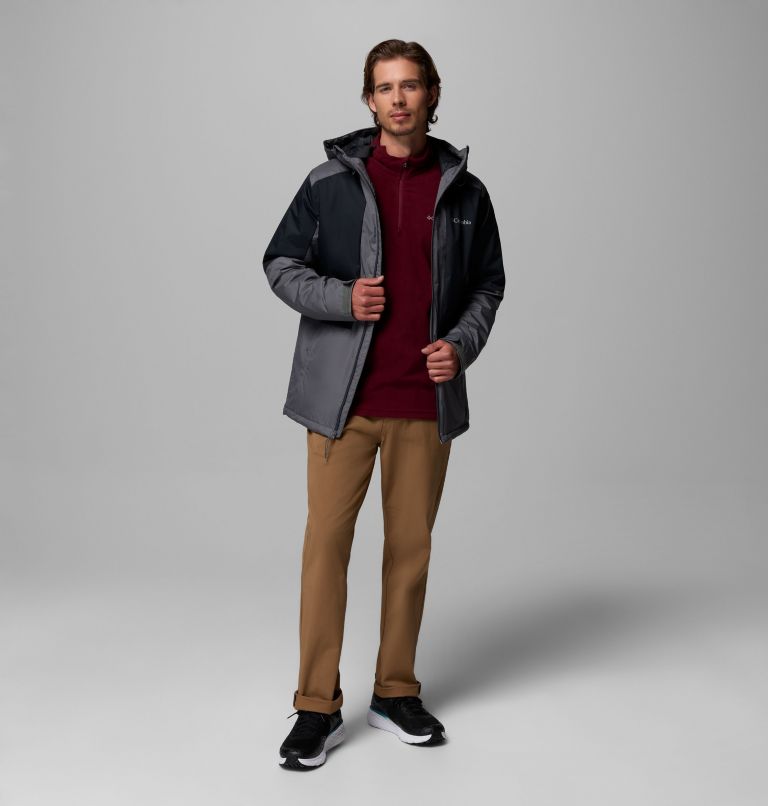 Men's Point Park II Waterproof Insulated Jacket, Color: City Grey, Black, image 2