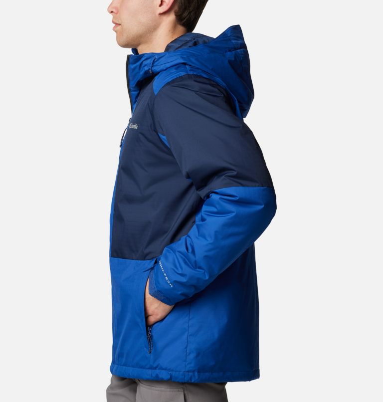 Men's Point Park II Waterproof Insulated Jacket, Color: Mountain Blue, Collegiate Navy, image 3