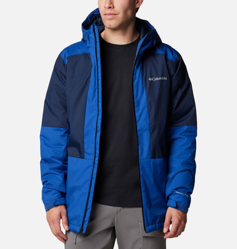 Men's Point Park II Waterproof Insulated Jacket, Color: Mountain Blue, Collegiate Navy, image 8
