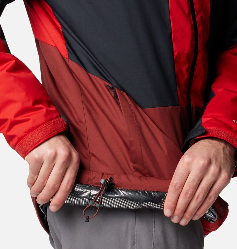 Men's Point Park II Waterproof Insulated Jacket, Color: Sail Red, Black, Spice, image 7