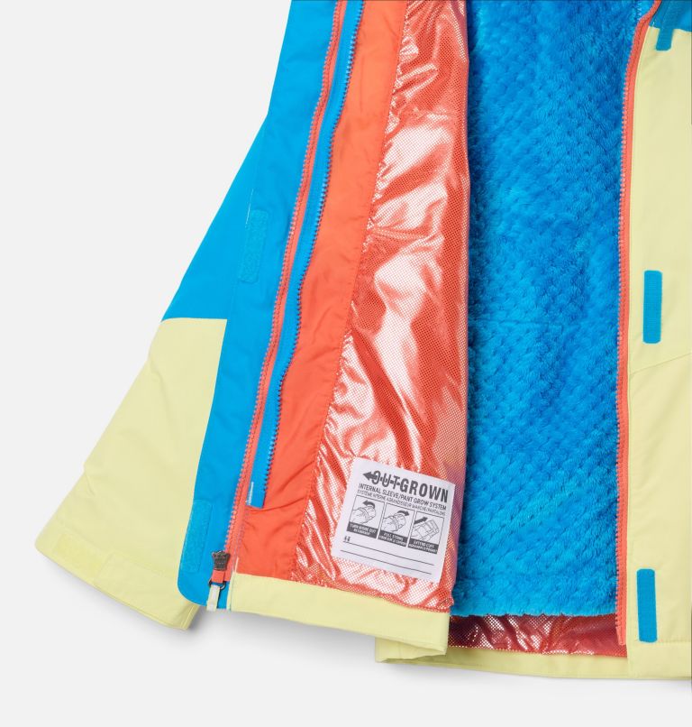 Girls' Bugaboo III Fleece Interchange Jacket, Color: Citron Haze, Compass Blue, image 3