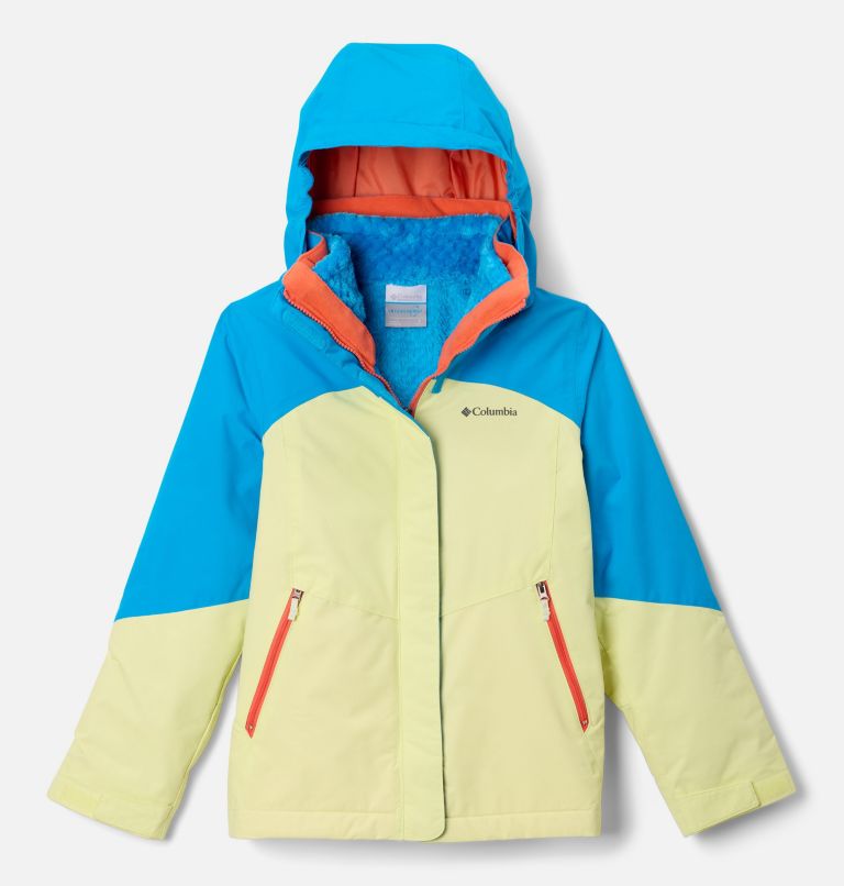 Girls' Bugaboo III Fleece Interchange Jacket, Color: Citron Haze, Compass Blue, image 1