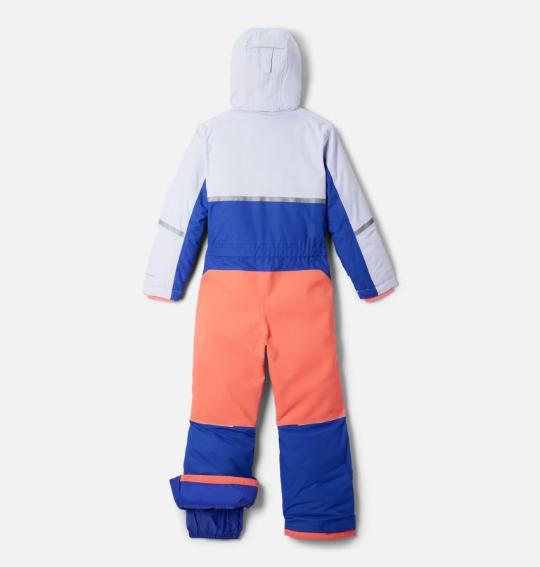 Kids' Buga III Suit, Color: Clematis Blue, Snowdrift, Hot Coral, image 2