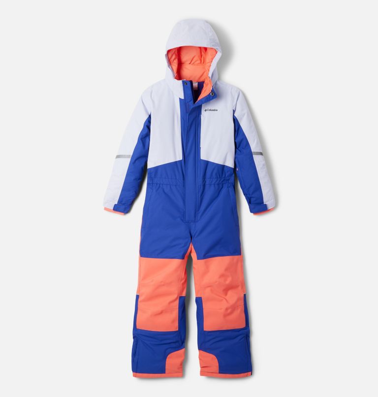 Kids' Buga III Suit, Color: Clematis Blue, Snowdrift, Hot Coral, image 1