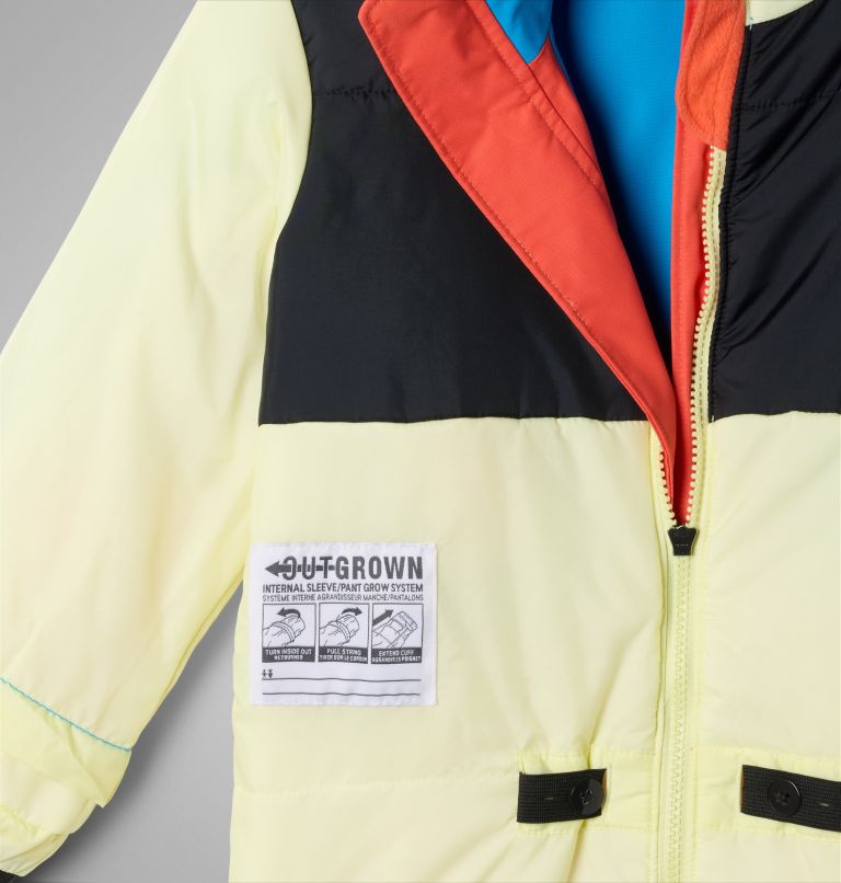 Kids' Buga III Suit, Color: Zing, Compass Blue, Citron Haze, image 3