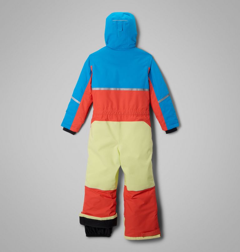 Kids' Buga III Suit, Color: Zing, Compass Blue, Citron Haze, image 2