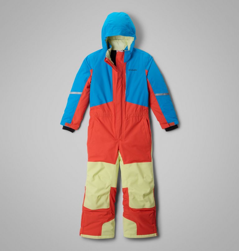 Kids' Buga III Suit, Color: Zing, Compass Blue, Citron Haze, image 1