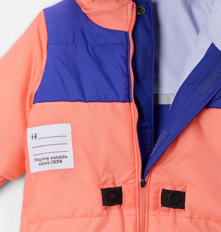 Infant Buga III Suit, Color: Clematis Blue, Snowdrift, Hot Coral, image 3