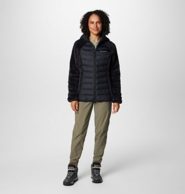Women's Powder Lite II Sherpa Hybrid Fleece Jacket, Color: Black, image 3