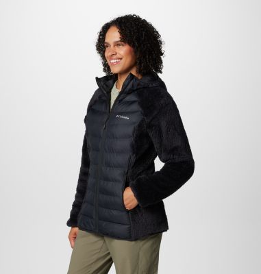 Women's Powder Lite II Sherpa Hybrid Fleece Jacket, Color: Black, image 4