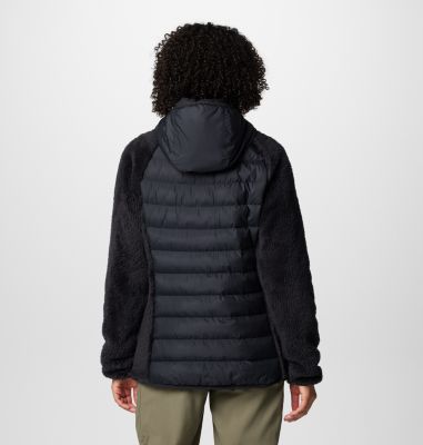 Women's Powder Lite II Sherpa Hybrid Fleece Jacket, Color: Black, image 2