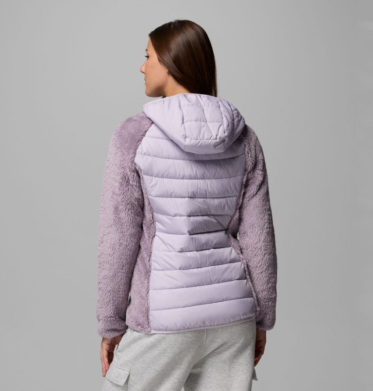 Women's Powder Lite II Sherpa Hybrid Fleece Jacket, Color: Shale Purple, Lavender Pearl, image 3