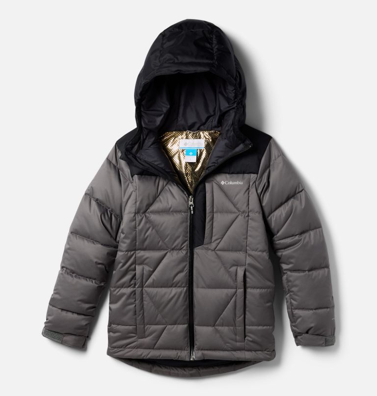 Manteau matelassé Winter Powder III pour garçons, Color: City Grey, Black, image 1