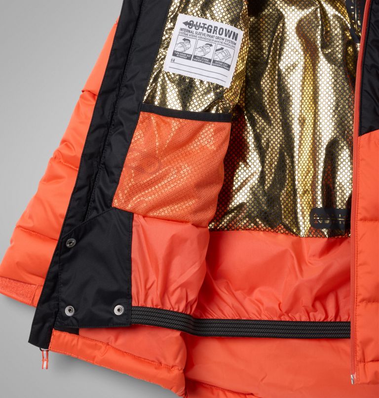 Boys' Winter Powder III Quilted Jacket, Color: Zing, Black, image 3