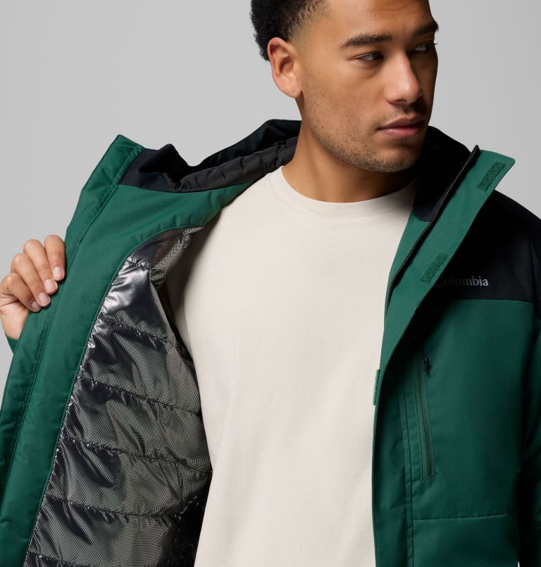Men's Hikebound II Insulated Jacket, Color: Rain Forest, Black, image 6