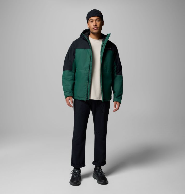 Men's Hikebound II Insulated Jacket, Color: Rain Forest, Black, image 2
