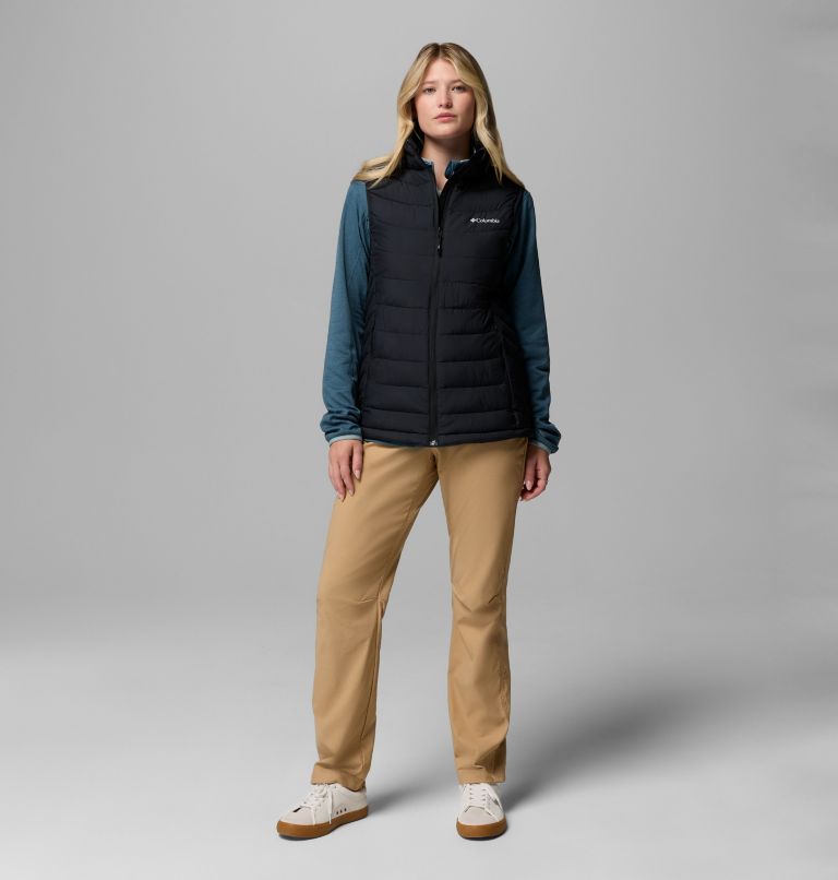 Women's Powder Lite II Insulated Vest, Color: Black, image 2