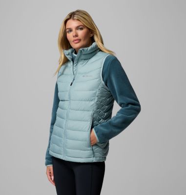 Women's Powder Lite II Insulated Vest, Color: Crushed Blue, image 3