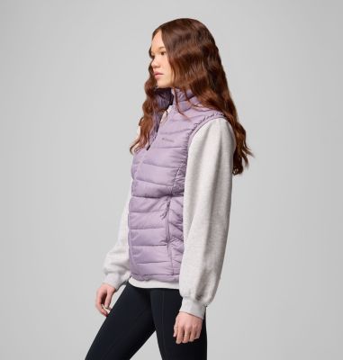 Women's Powder Lite II Insulated Vest, Color: Shale Purple, image 3