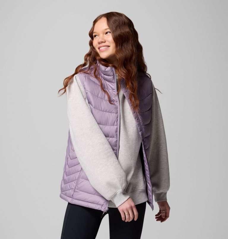 Women's Powder Lite II Vest, Color: Shale Purple, image 4