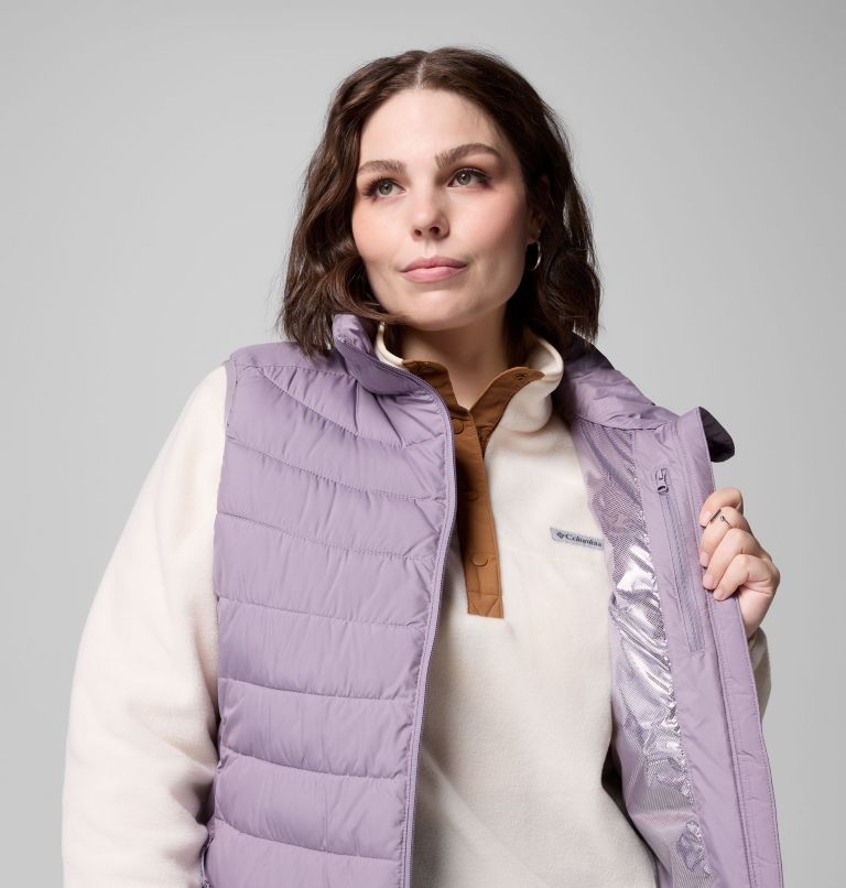 Women's Powder Lite II Vest - Plus Size, Color: Shale Purple, image 5