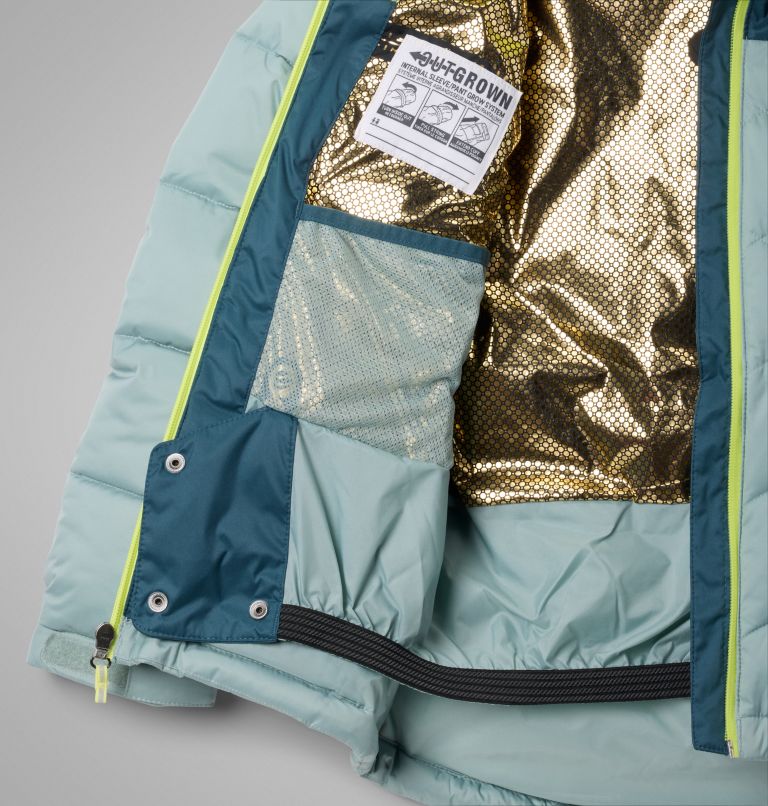 Girls' Winter Powder III Quilted Jacket, Color: Crushed Blue, Everblue, image 3