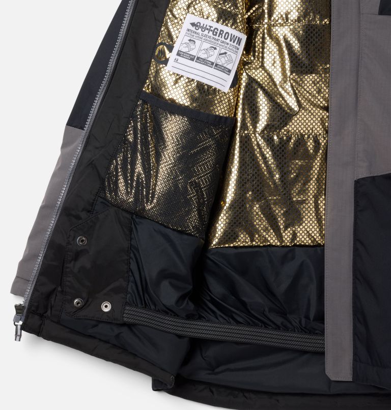 Boys' Mighty Mogul III Jacket, Color: Black, City Grey, image 3