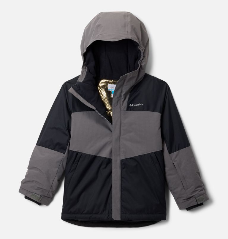 Boys' Mighty Mogul III Jacket, Color: Black, City Grey, image 1