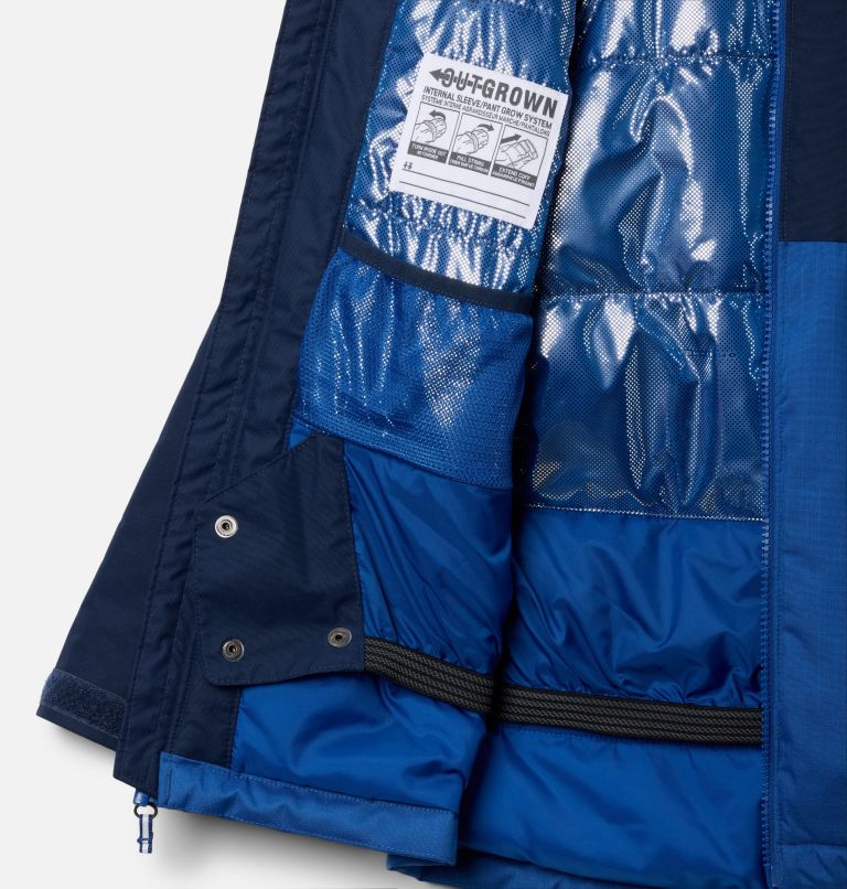 Boys' Alpine Action III Jacket, Color: Mountain Blue Melange, Collegiate Navy, image 3