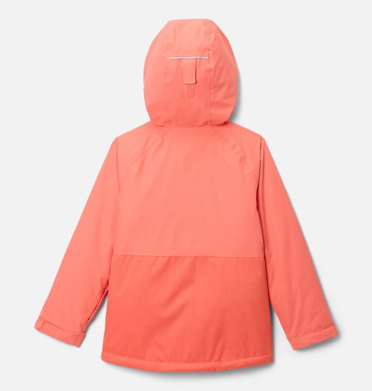 Girls' Alpine Action III Jacket, Color: Zing Melange, Hot Coral, image 2