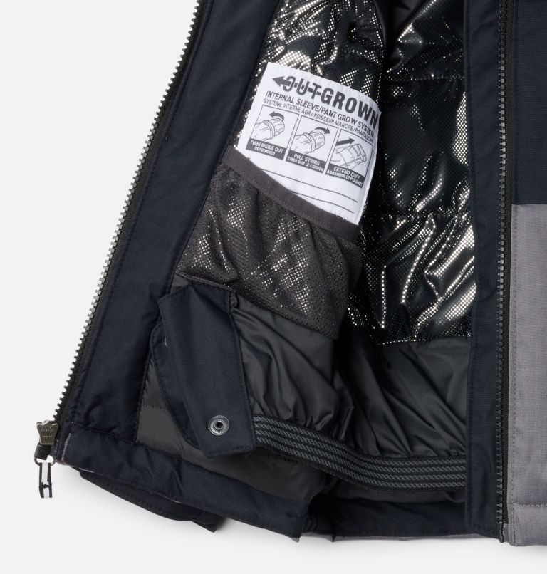 Girls' Toddler Alpine Action III Jacket, Color: City Grey Melange, Black, image 3