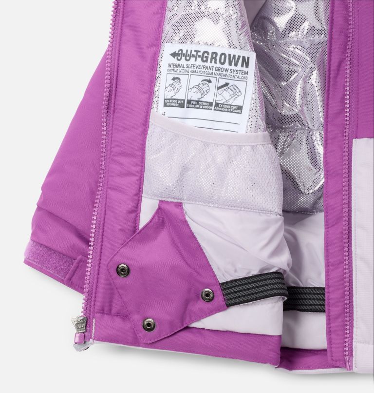 Girls' Toddler Alpine Action III Jacket, Color: Lavender Pearl Melange, Razzle, image 3