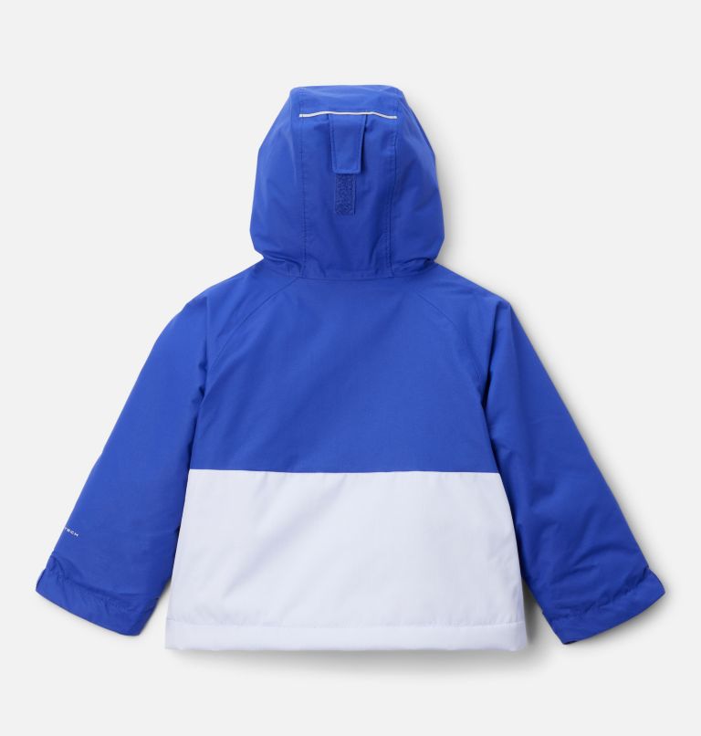 Girls' Toddler Alpine Action III Jacket, Color: Snowdrift Melange, Clematis Blue, image 2