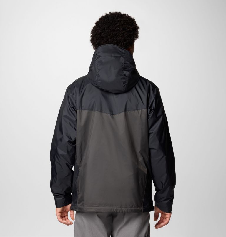 Men's Glennaker II Sherpa Lined Jacket, Color: Black, Shark, image 2